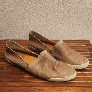 Frye Melanie Brown Leather Women's Slip On Shoes Size 6.5